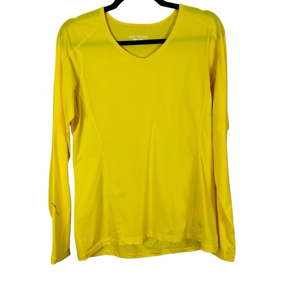 Arc'teryx Yellow Fitted Long Sleeve T-Shirt Size Large - Picture 1 of 11